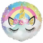 Balon folija Pastel Unicorn, 45 cm - okrogel
