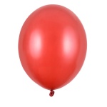 Baloni lateks - Metalik rdeča barva (Poppy Red)