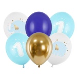 Baloni lateks - One year Boy, Blue
