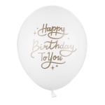Baloni lateks - Happy Birthday to you - beli 50/1