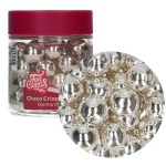 Čokoladne kroglice - Metallic Silver 130 g Crispy, Funcakes