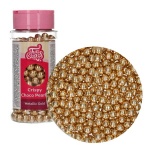 Čokoladne crispy perle Metalik Gold 60 g, Funcakes