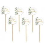 Cupcake topper Happy Christening Listki 6/1