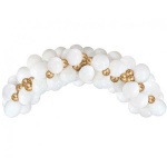 Girlanda iz balonov Belo - Zlata, 70 kos