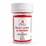 Jedilna barva v prahu za čokolado - rdeča, 3 g