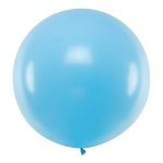 Jumbo lateks balon - pastelno modra barva (1m)