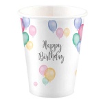 Kozarci Happy Birthday 8 kos, 250 ml
