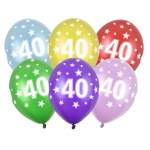 Baloni lateks - 40. rojstni dan (metalik)