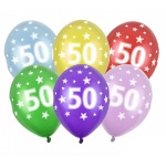 Baloni lateks - 50. rojstni dan (metalik)