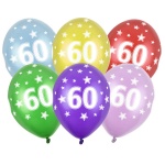 Baloni lateks - 60. rojstni dan (metalik)