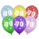 Baloni lateks - 70. rojstni dan (metalik)