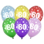 Baloni lateks - 80. rojstni dan (metalik)