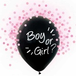 Lateks baloni - Roza Boy or Girl, 4/1 - 30 cm, konfeti