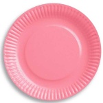 Papirnati krožnik Roza, 6/1 - 18 cm