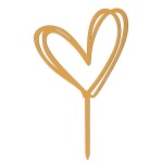 Tortni topper Dvojno srce - plastika