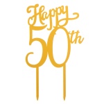 Tortni topper Happy 50th - plastika