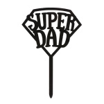 Tortni topper Super Dad - plastika
