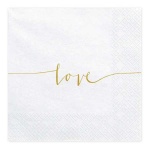 Serviete Love - bele 20/1