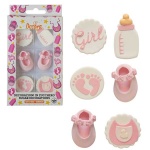 Sladkorna dekoracija It's a girl 6/1