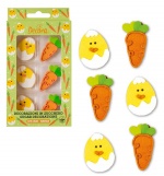 Sladkorna dekoracija Piščanec in koren 6/1