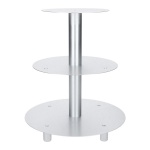 Stojalo za torto 3 etažno aluminij - višina 38 cm