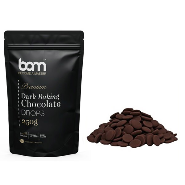 BAM - Čokolada termostabilna temna, 250 g